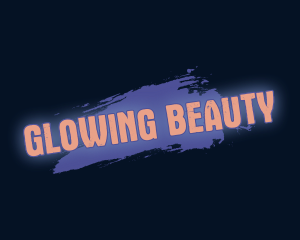 Paint Glow Wordmark logo design