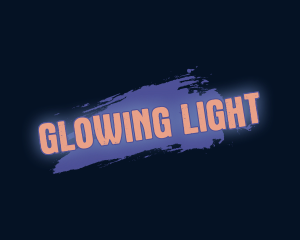 Paint Glow Wordmark logo design