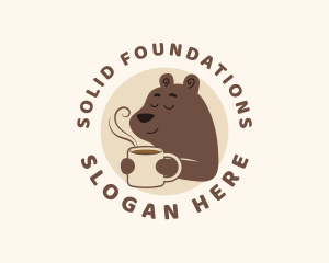 Hot Coffee Bear Logo