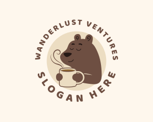 Hot Coffee Bear Logo