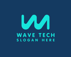 Wavy Modern Letter W logo