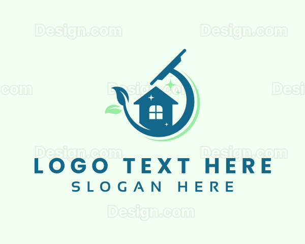 Squeegee House Cleaner Logo