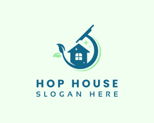 Squeegee House Cleaner logo design