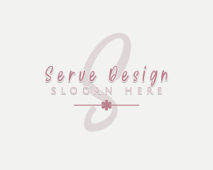 Script Floral Beauty Cosmetics logo design