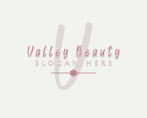 Script Floral Beauty Cosmetics logo design