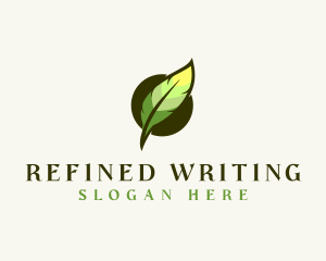 Feather Writer Author logo design