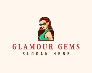 Fashion Pinup Woman logo design