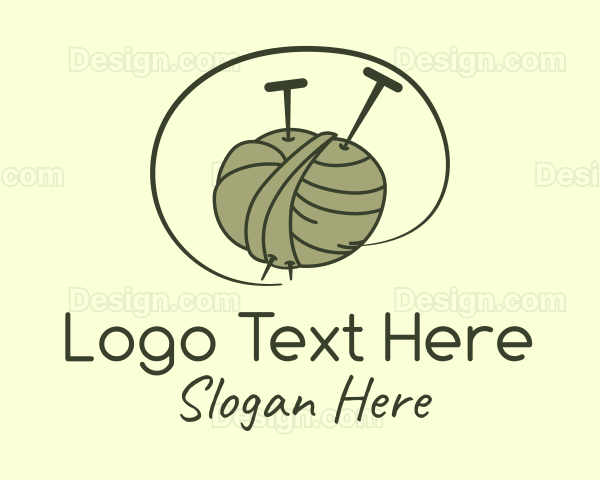 Knitting Needle Thread Logo