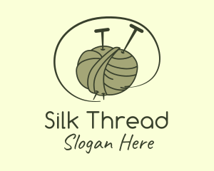 Knitting Needle Thread logo design