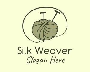 Knitting Needle Thread logo design