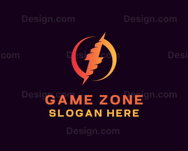 Glitch Lightning Bolt Logo