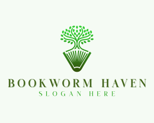 Tree Ebook Educational Reading  logo design