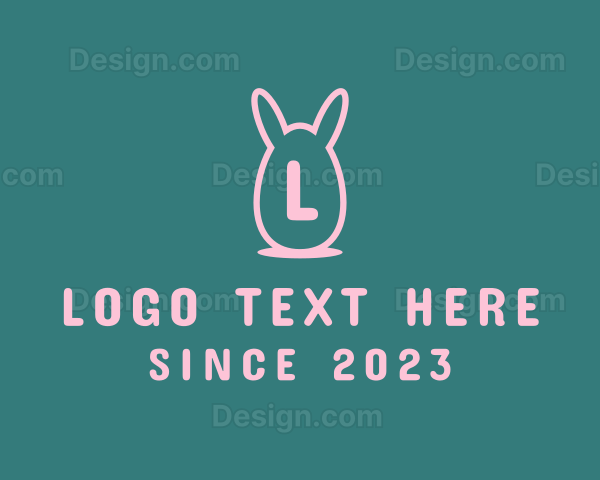 Easter Egg Rabbit Logo