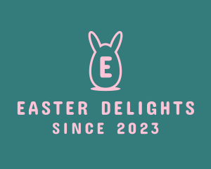 Easter Egg Rabbit logo design