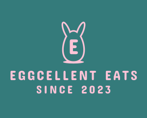 Easter Egg Rabbit logo design