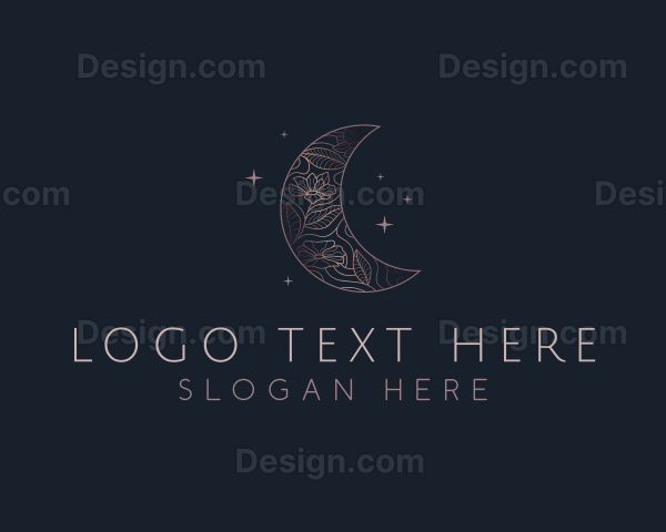 Moon Night Floral Logo