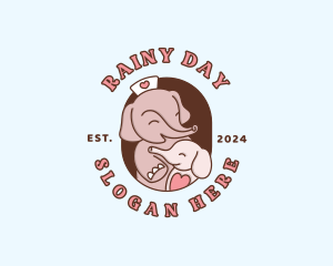 Nanny Elephant Childcare logo design