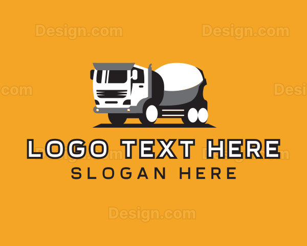 Cement Mixer Truck Logo