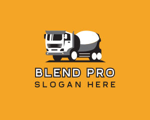 Cement Mixer Truck logo design