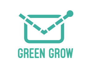 Green Email Envelope logo design