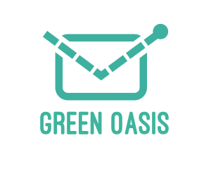 Green Email Envelope logo design