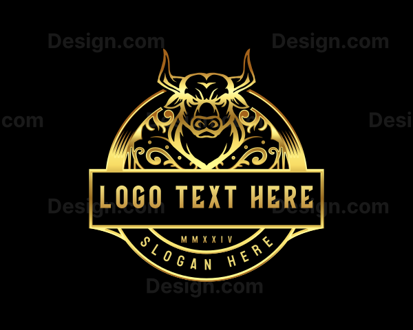 Luxury Butcher Bull Logo