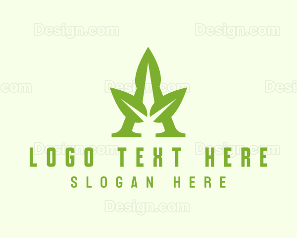Green Triple Leaf A Logo