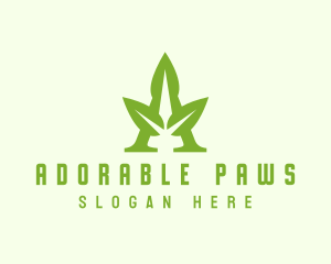 Green Triple Leaf A logo design