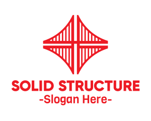 Red Bridge Structure logo design