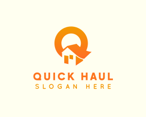 House Sun Letter Q logo design