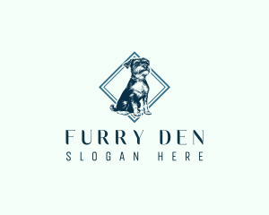 Vintage Puppy Terrier logo