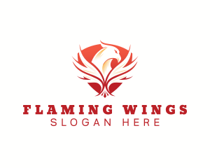 Eagle Wing Shield logo design