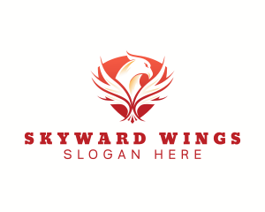 Eagle Wing Shield logo design