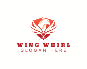 Eagle Wing Shield logo design