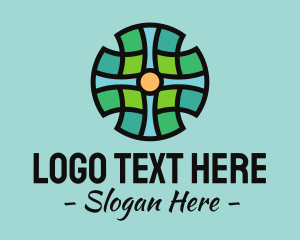 Cross Mosaic Pattern logo design