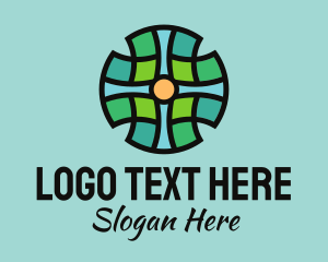 Cross Mosaic Pattern Logo