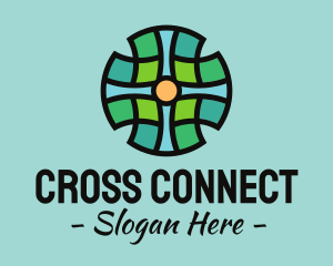 Cross Mosaic Pattern logo design