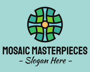 Cross Mosaic Pattern logo design