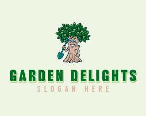 Tree Shovel Planting logo design