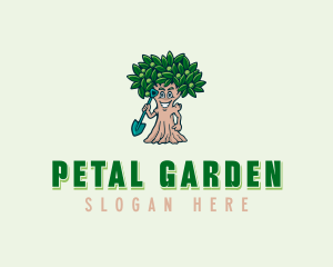 Tree Shovel Planting logo design