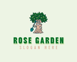 Tree Shovel Planting logo design