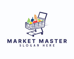 Grocery Mart Cart logo design