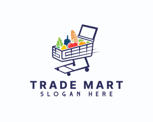 Grocery Mart Cart logo design