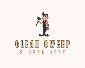 Janitorial Squeegee Cleaner logo design