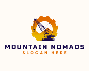 Crane Construction Builder logo design