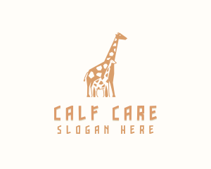 Baby Giraffe Animal logo