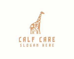 Baby Giraffe Animal logo design