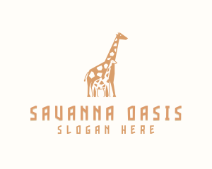 Baby Giraffe Animal logo