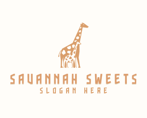 Baby Giraffe Animal logo design