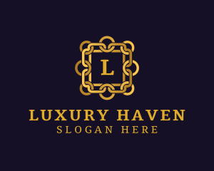 Luxurious Chain Jewelry Accessory logo design